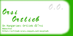 orsi ortlieb business card
